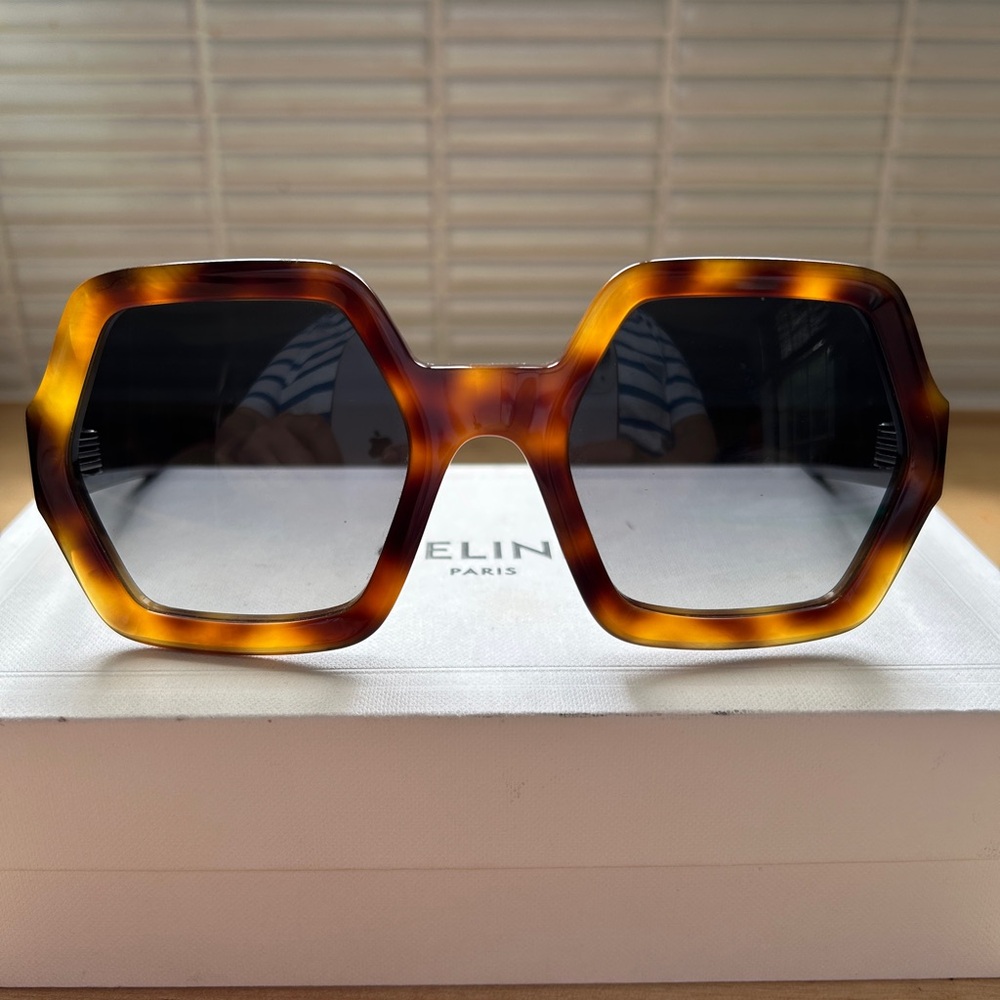 Celine Brown Oversized Sunglasses Retro Glamour